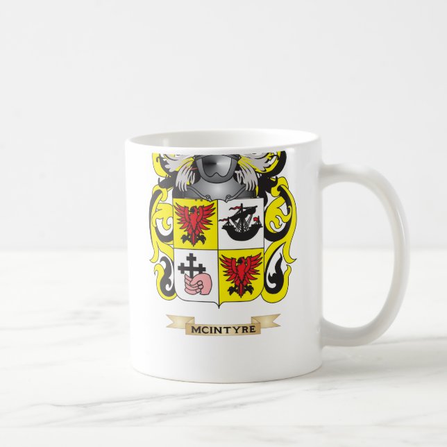 Caneca De Café Brasão de McIntyre (crista da família) (Direita)