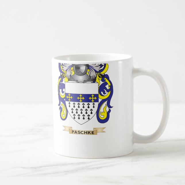 Caneca De Café Brasão de Paschke (crista da família) (Direita)