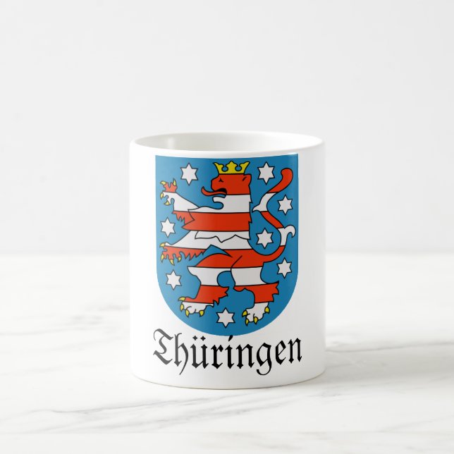 Caneca De Café Brasão de Thüringen Wappen (Centro)