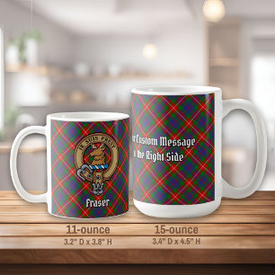 Caneca De Café Brasão do clã Fraser de Lovat sobre Tartan