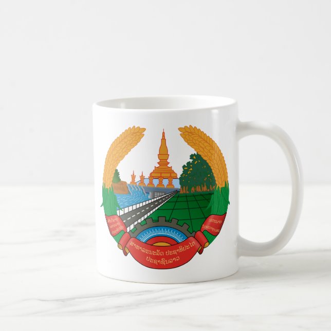 Caneca De Café brasão do Laos (Direita)