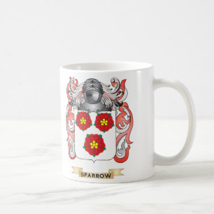 Caneca De Café Brasão do pardal (crista da família)