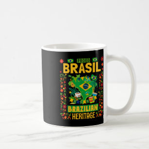 Caneca De Café Brasil Bandeira Ideia Para Crianças Brasil & M
