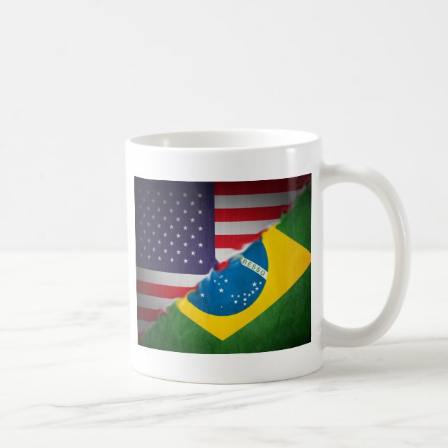 Caneca De Café Brasil e América (Direita)