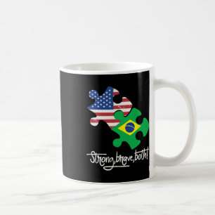 Caneca De Café Brasil e Estados Unidos No Dia 4 De Julho