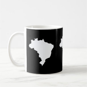 Caneca De Café Brasil Festivo Negro em Emporio Moffa