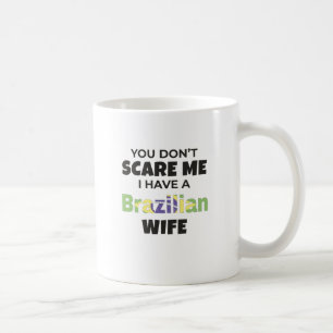 Caneca De Café Brasil Presente Você Não Me Assusta Eu Tenho Um Br