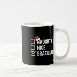 Caneca De Café Brasil Santa Hat, um Natal maroto