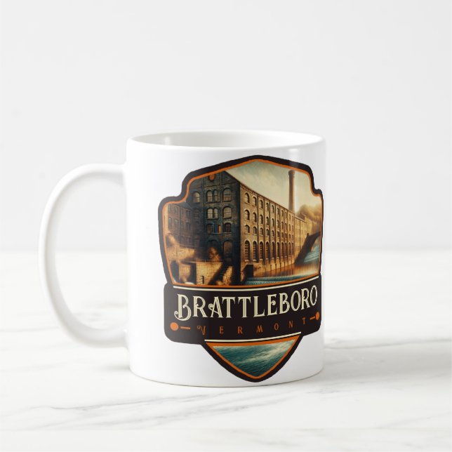 Caneca De Café Brattleboro, Vermont | Antigo (Esquerda)