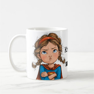 Caneca De Café Bratty Super-Herói Moça
