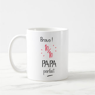 Caneca De Café Bravo 10 sobre 10 papá perfeita