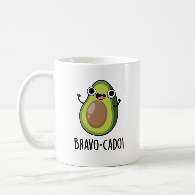 Caneca De Café Bravo Sulcado Funny Avocado Pun (Esquerda)