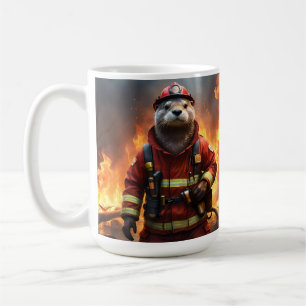 Caneca De Café **"Bravura De Borracha: O Bombeiro Mais Ocupado"**
