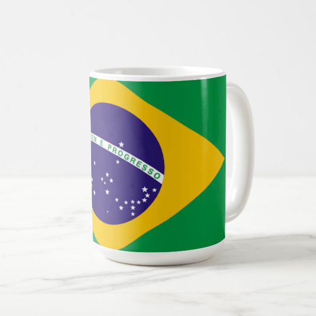 Caneca De Café Brazil: Flag of Brazil (Frente Esquerda)