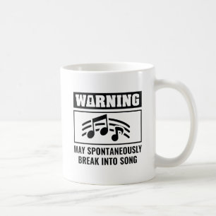 Caneca De Café Break Into Song