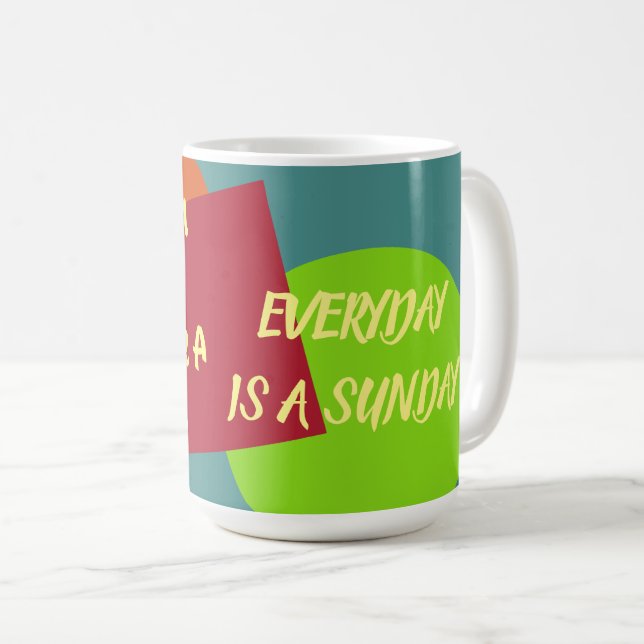 Caneca De Café Break Time Mug- Todo dia é domingo (Frente Esquerda)