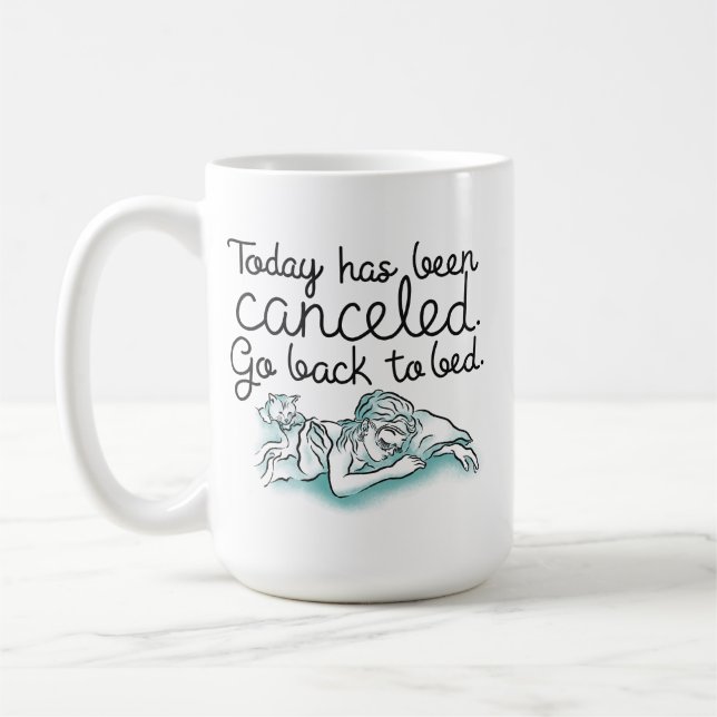 Caneca De Café Breakfast at Tiffanys Go Back to Bed (Esquerda)