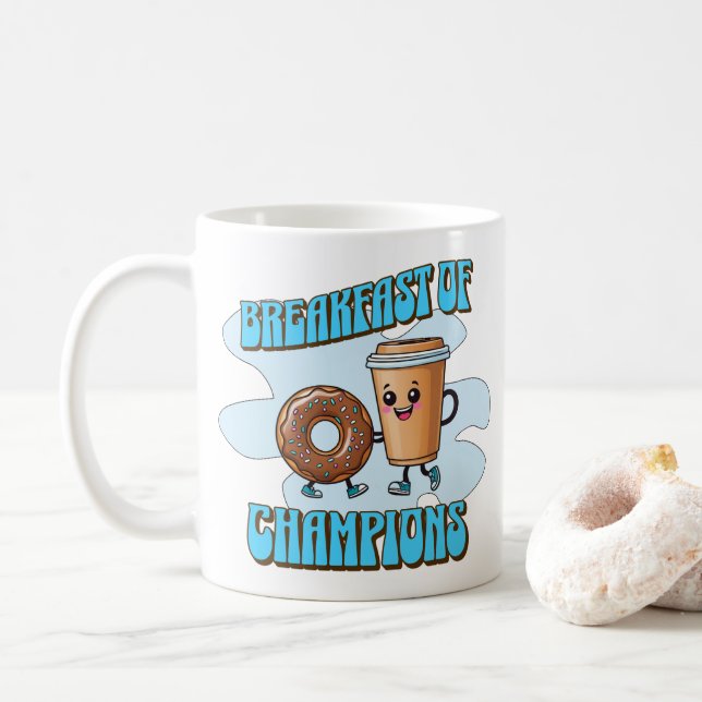 Caneca De Café Breakfast of Champions (Com Donut)