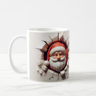 Caneca De Café Breakout 3D do Papai Noel