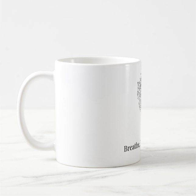 Caneca De Café Breathe, Believe, Become (Esquerda)