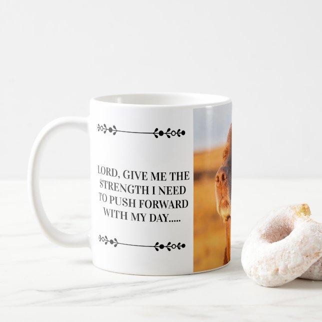 Caneca De Café Breathe, Just Breathe Dog Mug (Com Donut)