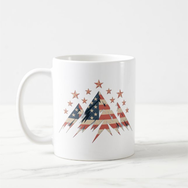 Caneca De Café Breathe Mountain Minimalist Mug - Calm Nature Desi (Esquerda)