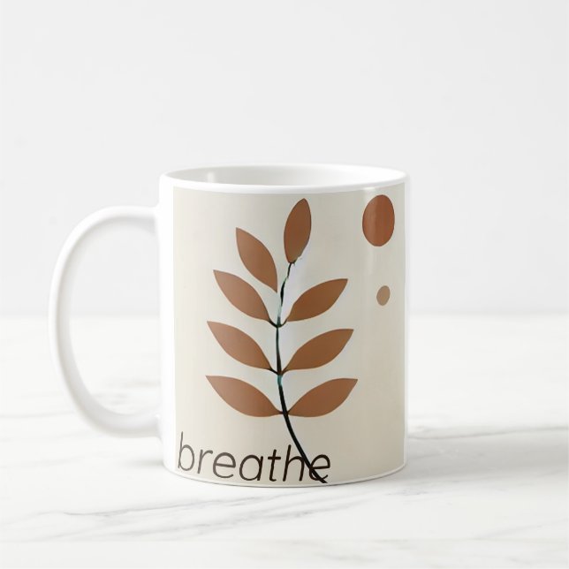 Caneca De Café Breathe Mug - Coleção De Retretação De Zen Soft (Esquerda)