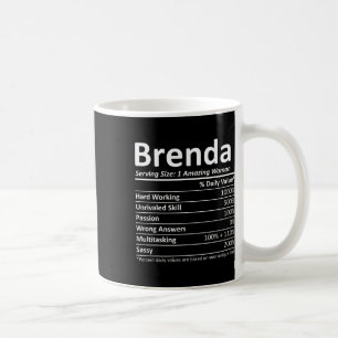 Caneca De Café Brenda Nutrition Personalizar Nome Engraçado Natal