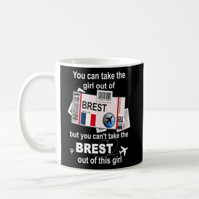 Caneca De Café Brest Embaraçando Pass Brest Rapariga (Esquerda)