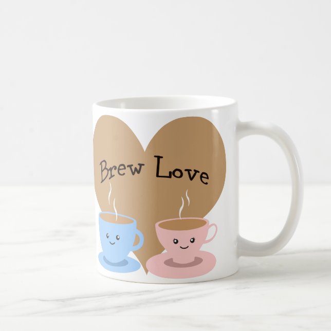 Caneca De Café Brew Love! Mugs de café (Direita)