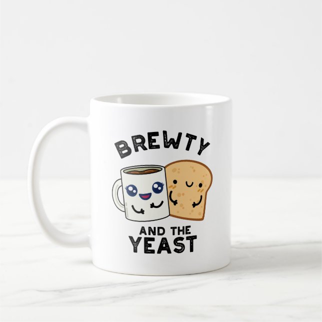 Caneca De Café Brewy E O Jogo Engraçado Da Levedura (Esquerda)