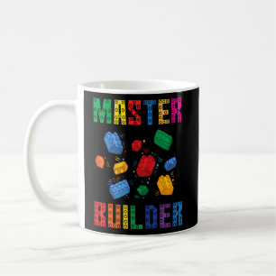 Caneca De Café Brick Builder bloqueia o Master Builder Kid Toy Bo