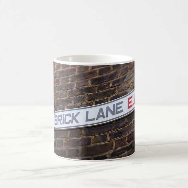 Caneca De Café Brick Lane - Londres - Sinal de rua - Coffee Mug (Centro)