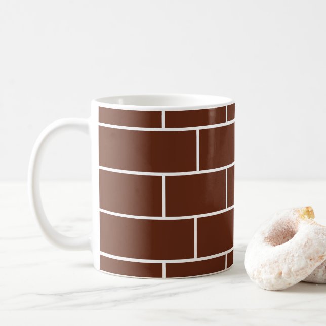 Caneca De Café Brick Wall  (Com Donut)