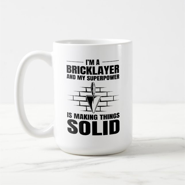 Caneca De Café Bricklayer Bricklay Brick Mason Wall Builder (Esquerda)