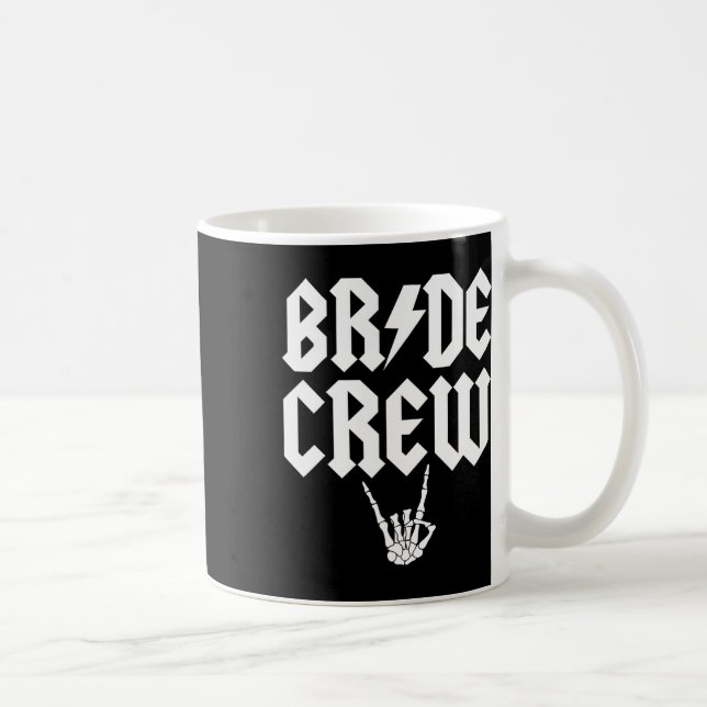 Caneca De Café Bride Crew Rock N Roll Gótico Halloween Chelorette (Direita)