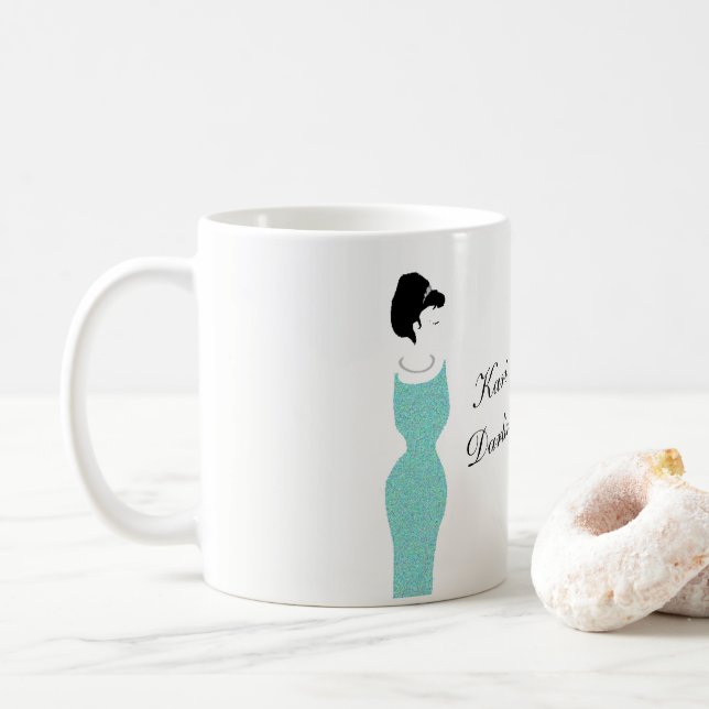 Caneca De Café BRIDE Glam & Bling Querido Noivado Partido Bridal (Com Donut)