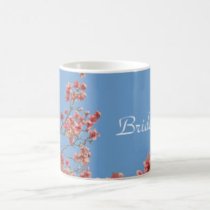 Caneca De Café Bride Mug, Pink Blossomo, Texto diz Bride