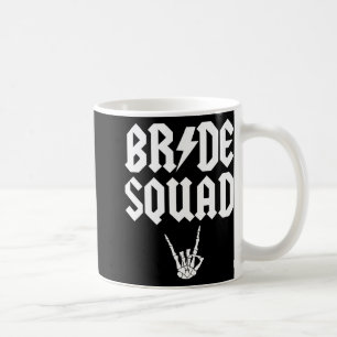 Caneca De Café Bride Squad Rock N Roll Gothic Halloween Bachelore
