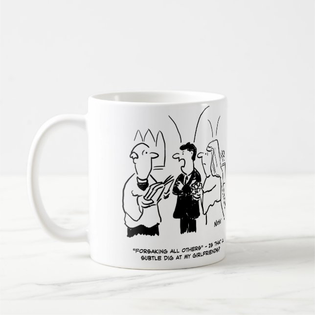 Caneca De Café Bridegroom acha que Vicar está cavando nele (Esquerda)