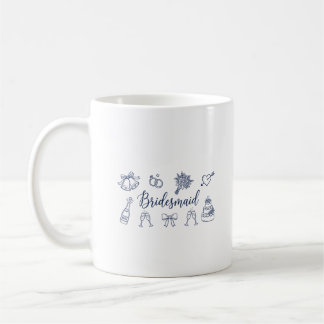 Caneca De Café Bridesmaid Bride Squad Bow Bridal Party Wedding