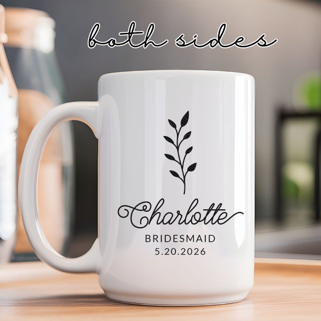 Caneca De Café Bridesmaid Mug Personalizado, Manutenção de Festa  (bride mug, personalized name mug, bachelorette party mug, bridesmaid proposal gift, bridal shower,)