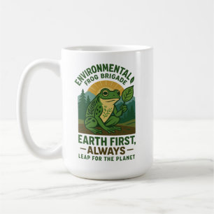 Caneca De Café Brigada de Sapos Ambiental – Terra Primeiro, Sempr