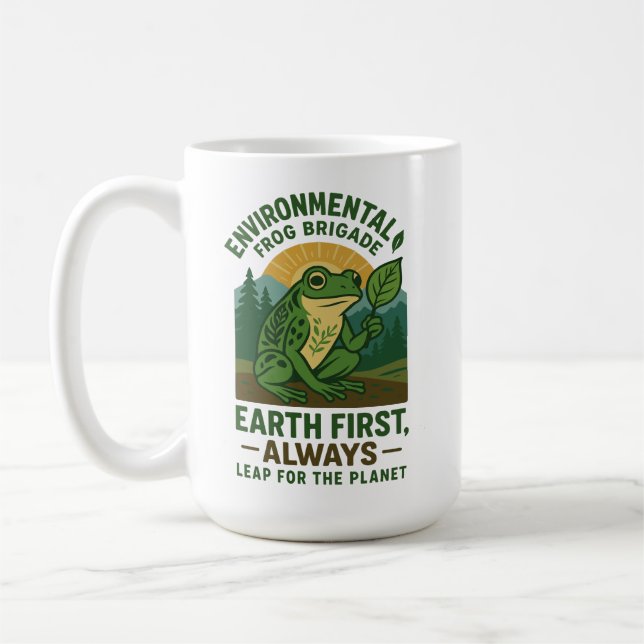Caneca De Café Brigada de Sapos Ambiental – Terra Primeiro, Sempr (Esquerda)