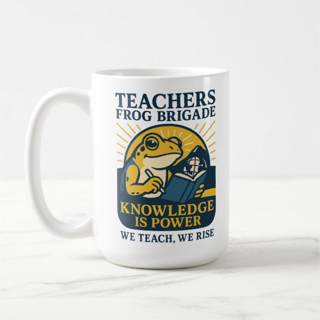 Caneca De Café Brigada de Sapos Professores – Conhecimento é Pode (Esquerda)