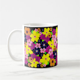 Caneca De Café Bright Abstrato Flower Art