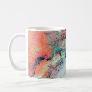 Caneca De Café Bright splashes artísticos. Tendência de pintura d