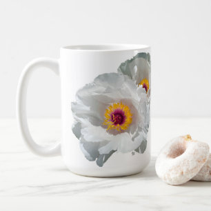 Caneca De Café Bright White Peony Mug