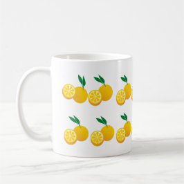Caneca De Café Bright Yellow Lemon Citrus Art