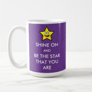 Caneca De Café Brigue e seja a estrela que você é